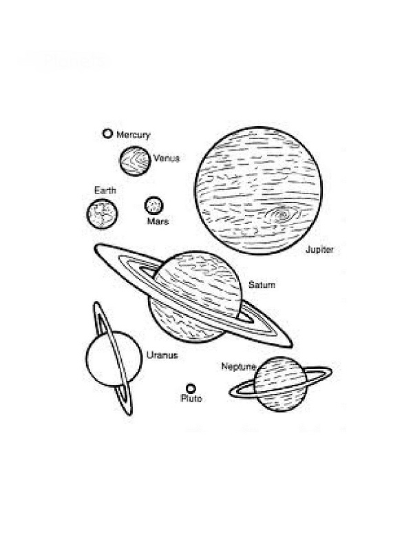 ぬりえページ: 惑星 (自然) #157642 - 無料の印刷可能なぬりえページ