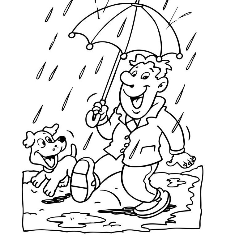 ぬりえページ: 雨 (自然) #158203 - 無料の印刷可能なぬりえページ