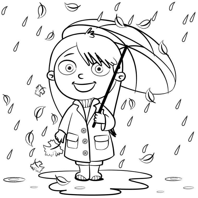 ぬりえページ: 雨 (自然) #158208 - 無料の印刷可能なぬりえページ