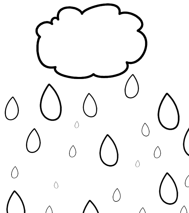 ぬりえページ: 雨 (自然) #158209 - 無料の印刷可能なぬりえページ