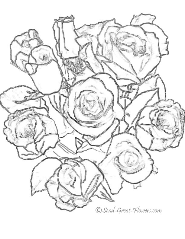 ぬりえページ: バラ (自然) #161877 - 無料の印刷可能なぬりえページ