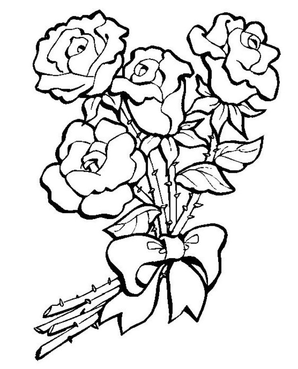 ぬりえページ: バラ (自然) #162015 - 無料の印刷可能なぬりえページ