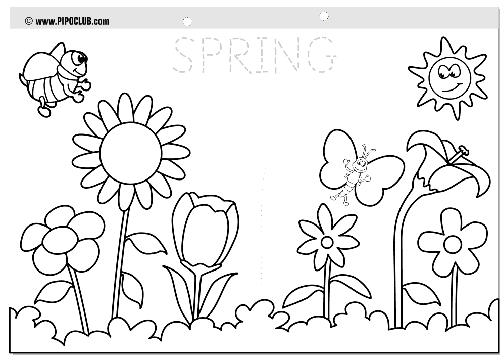 ぬりえページ: 春の季節 (自然) #164745 - 無料の印刷可能なぬりえページ