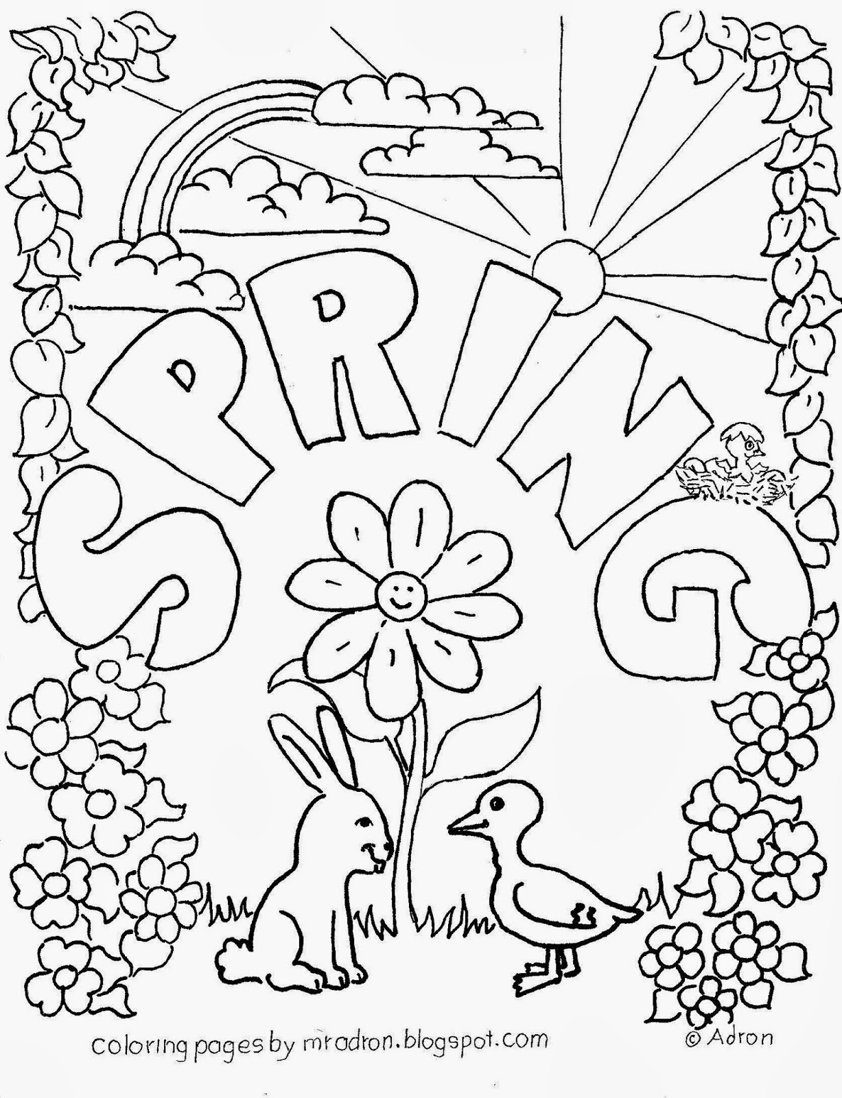ぬりえページ: 春の季節 (自然) #164775 - 無料の印刷可能なぬりえページ