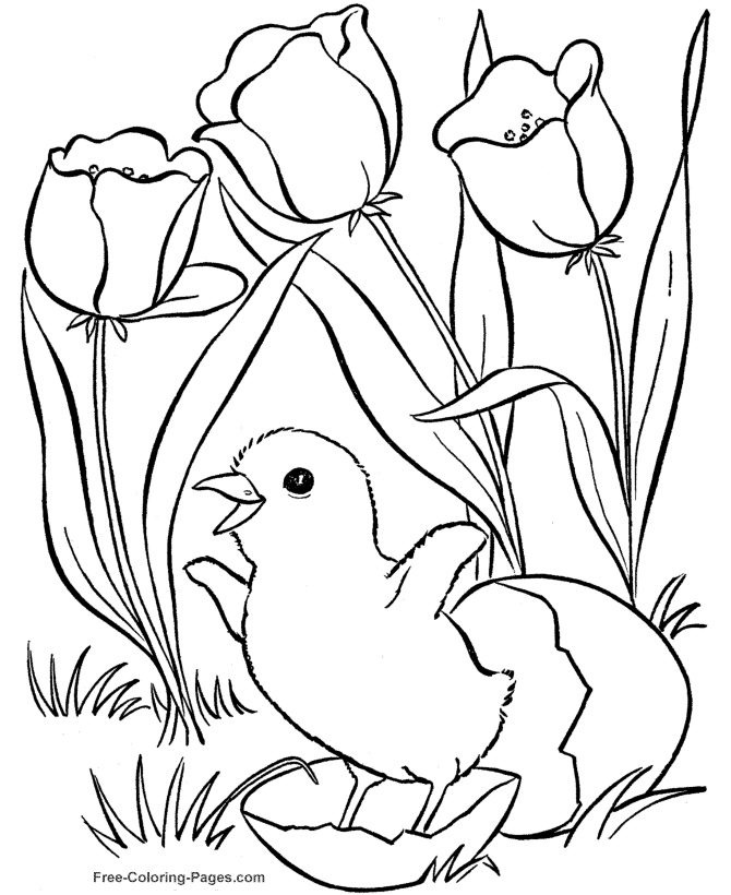 ぬりえページ: 春の季節 (自然) #164776 - 無料の印刷可能なぬりえページ