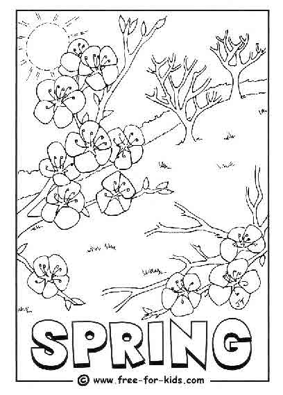 ぬりえページ: 春の季節 (自然) #164859 - 無料の印刷可能なぬりえページ