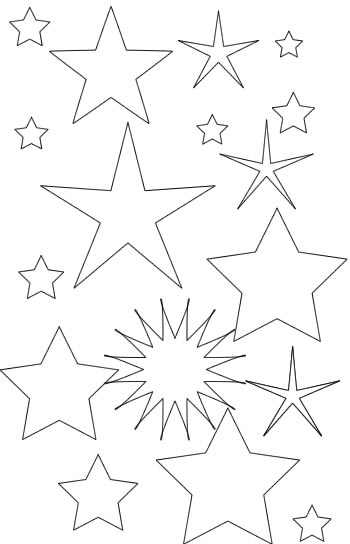 ぬりえページ: 星 (自然) #155882 - 無料の印刷可能なぬりえページ