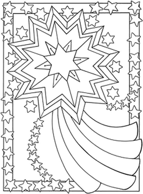 ぬりえページ: 星 (自然) #155959 - 無料の印刷可能なぬりえページ