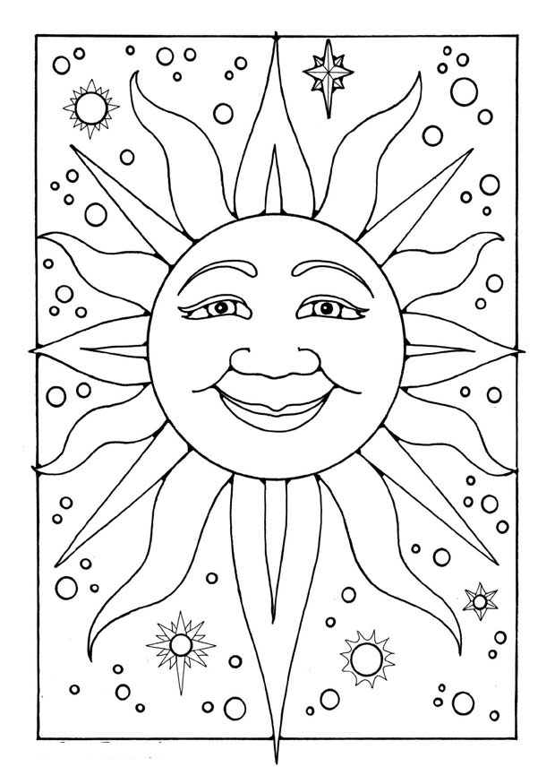 ぬりえページ: 太陽 (自然) #157931 - 無料の印刷可能なぬりえページ