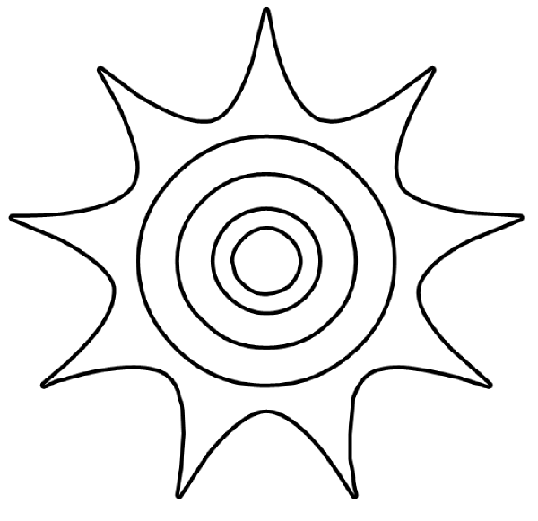 ぬりえページ: 太陽 (自然) #157998 - 無料の印刷可能なぬりえページ