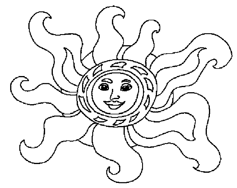 ぬりえページ: 太陽 (自然) #158020 - 無料の印刷可能なぬりえページ