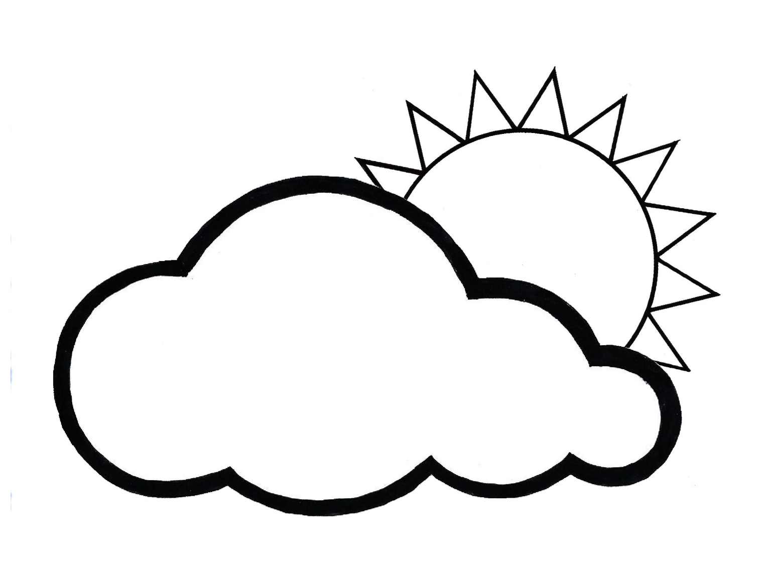 ぬりえページ: 太陽と雲 (自然) #156174 - 無料の印刷可能なぬりえページ