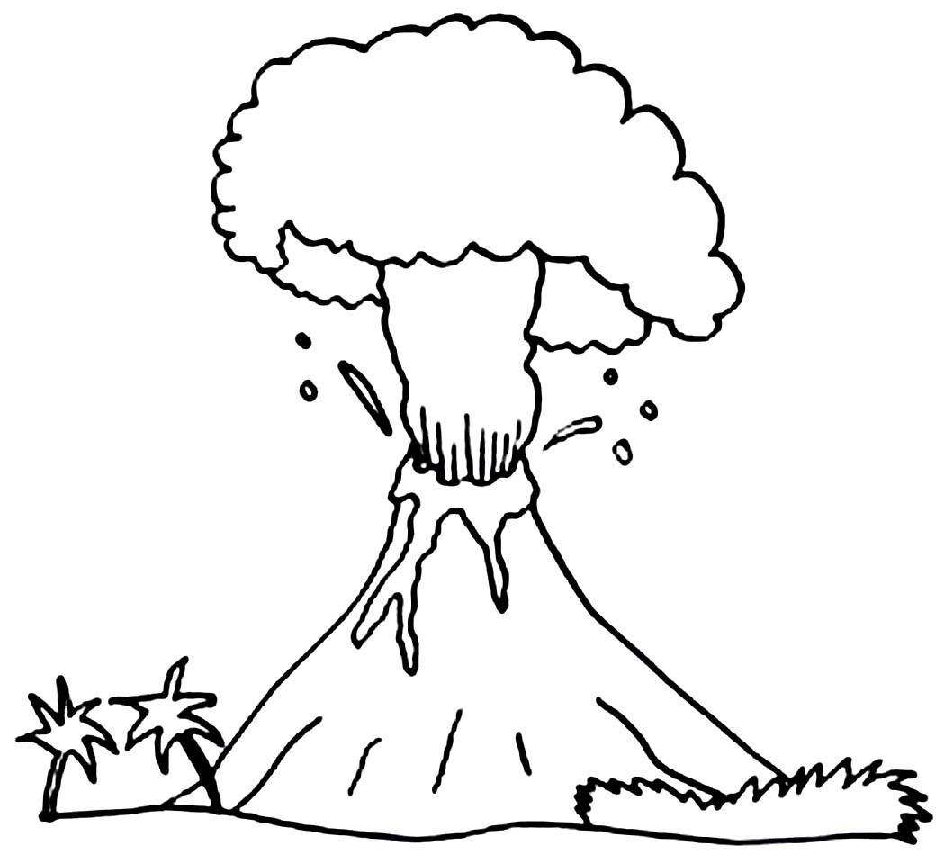 ぬりえページ: 火山 (自然) #166565 - 無料の印刷可能なぬりえページ