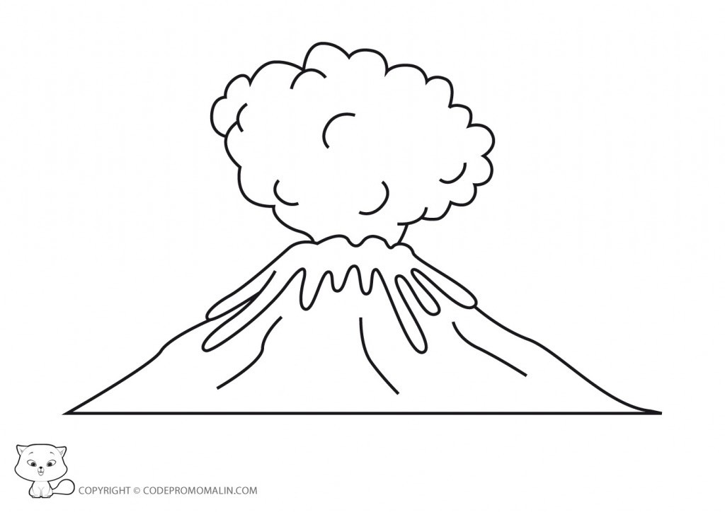 ぬりえページ: 火山 (自然) #166573 - 無料の印刷可能なぬりえページ