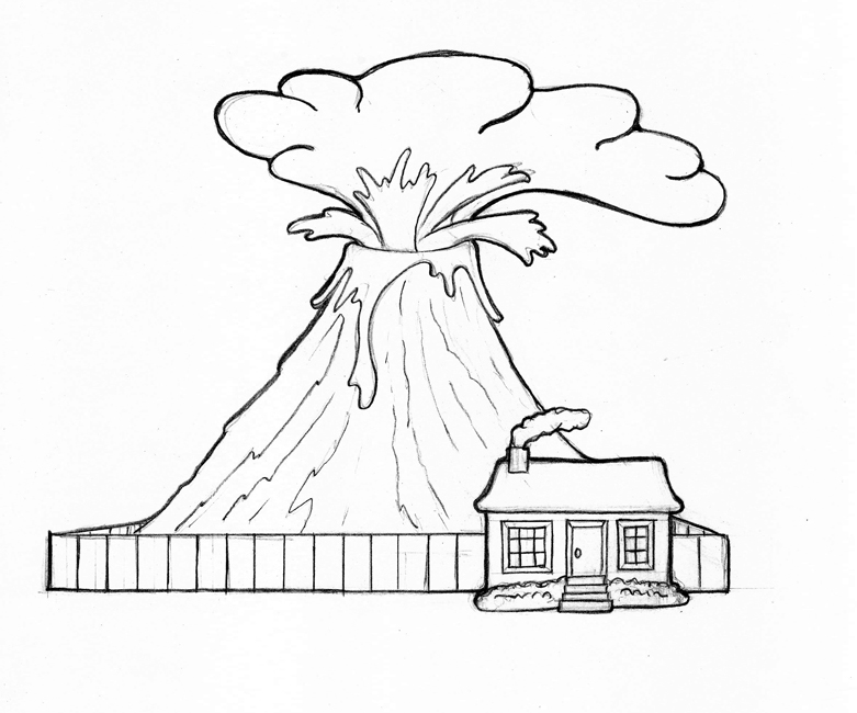 ぬりえページ: 火山 (自然) #166574 - 無料の印刷可能なぬりえページ