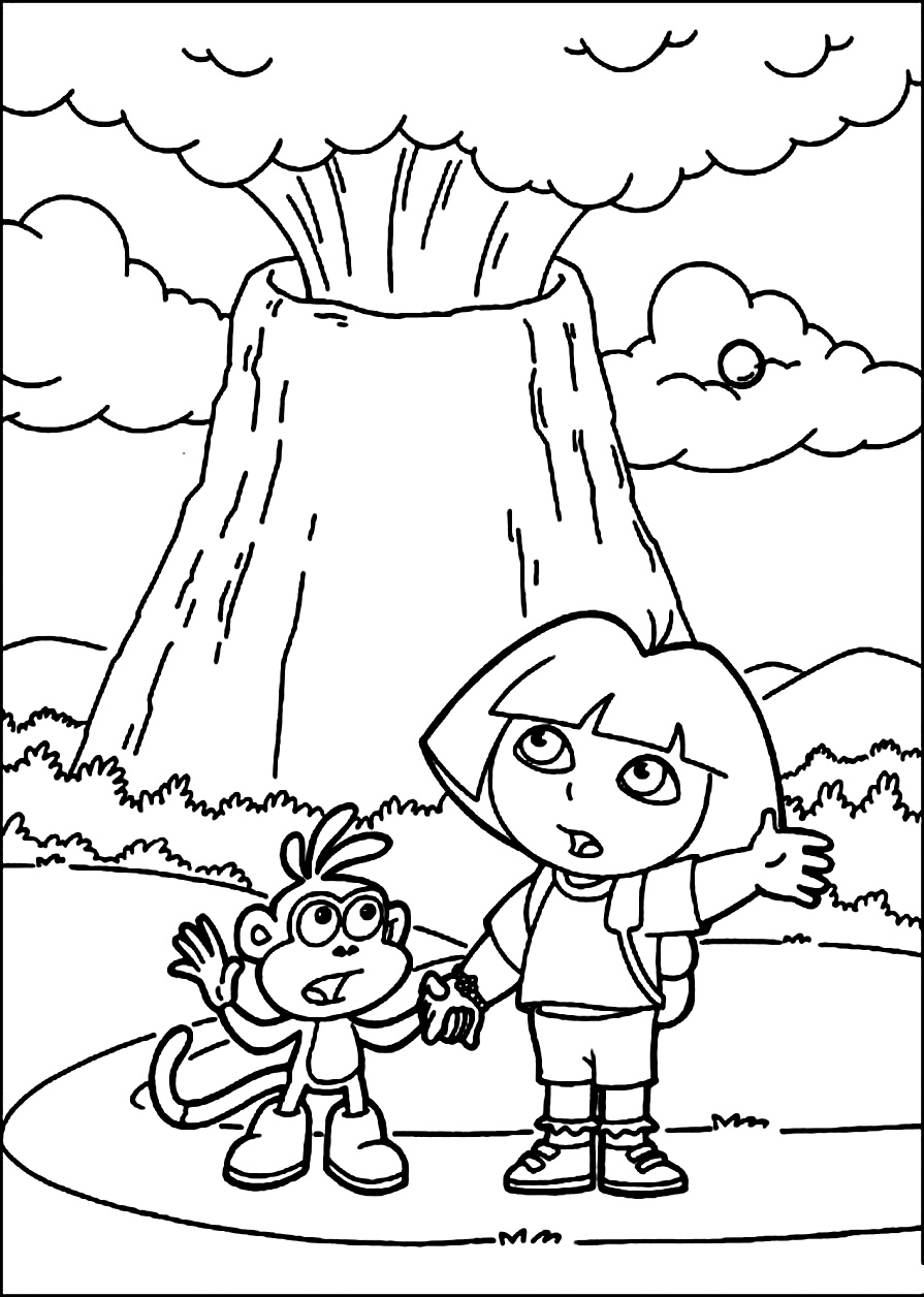 ぬりえページ: 火山 (自然) #166585 - 無料の印刷可能なぬりえページ