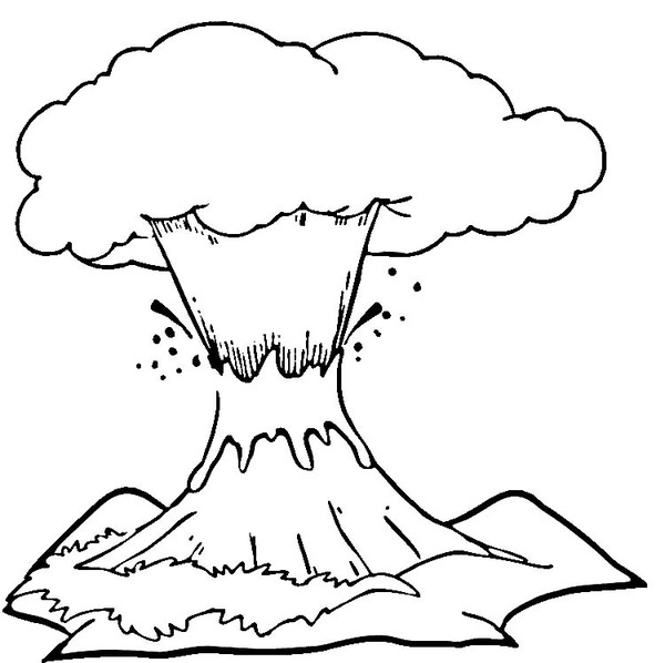 ぬりえページ: 火山 (自然) #166601 - 無料の印刷可能なぬりえページ