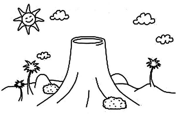 ぬりえページ: 火山 (自然) #166612 - 無料の印刷可能なぬりえページ
