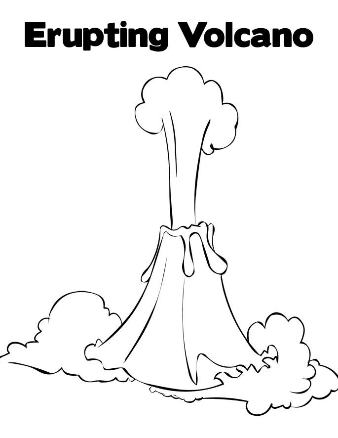 ぬりえページ: 火山 (自然) #166616 - 無料の印刷可能なぬりえページ
