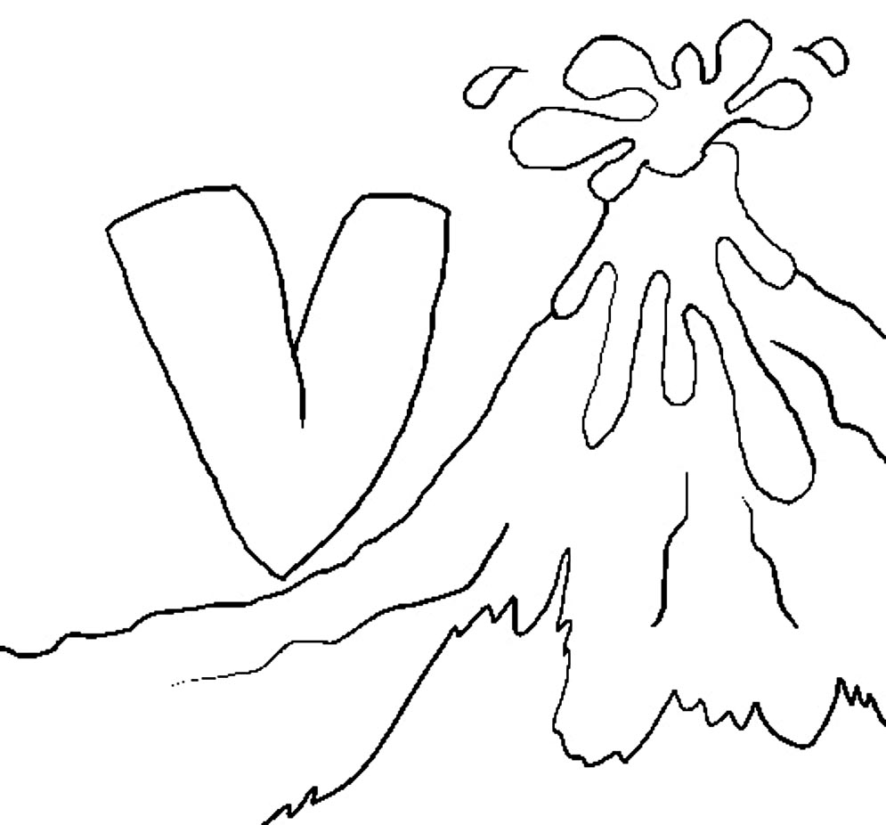 ぬりえページ: 火山 (自然) #166618 - 無料の印刷可能なぬりえページ