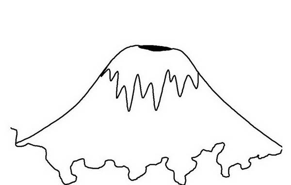 ぬりえページ: 火山 (自然) #166622 - 無料の印刷可能なぬりえページ