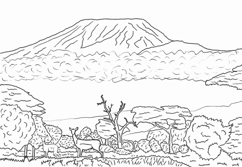 ぬりえページ: 火山 (自然) #166623 - 無料の印刷可能なぬりえページ