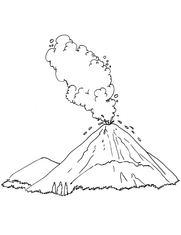 ぬりえページ: 火山 (自然) #166649 - 無料の印刷可能なぬりえページ