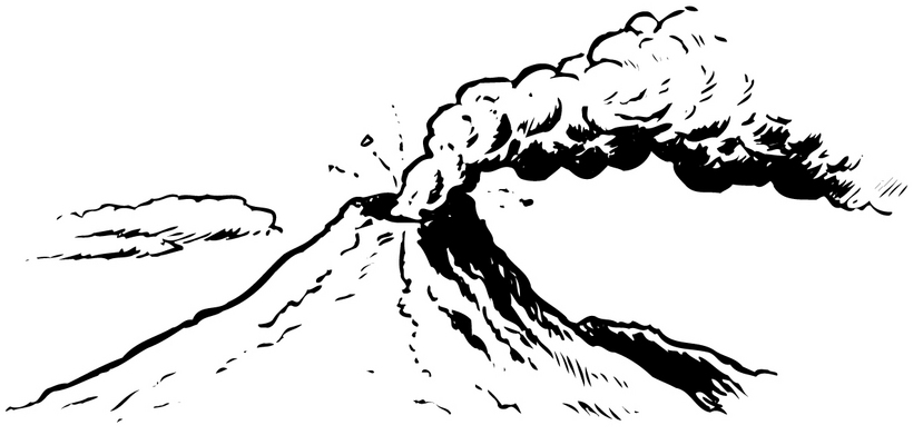 ぬりえページ: 火山 (自然) #166655 - 無料の印刷可能なぬりえページ