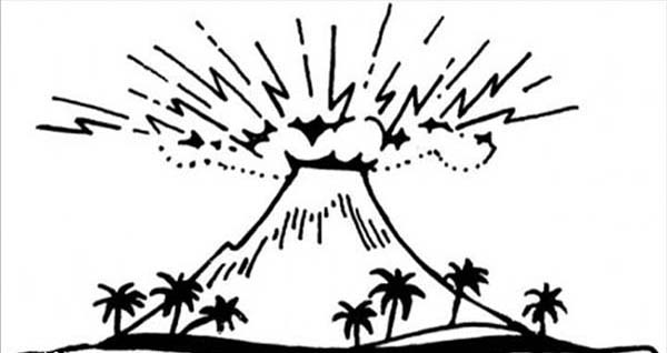 ぬりえページ: 火山 (自然) #166711 - 無料の印刷可能なぬりえページ