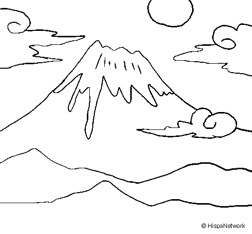ぬりえページ: 火山 (自然) #166764 - 無料の印刷可能なぬりえページ
