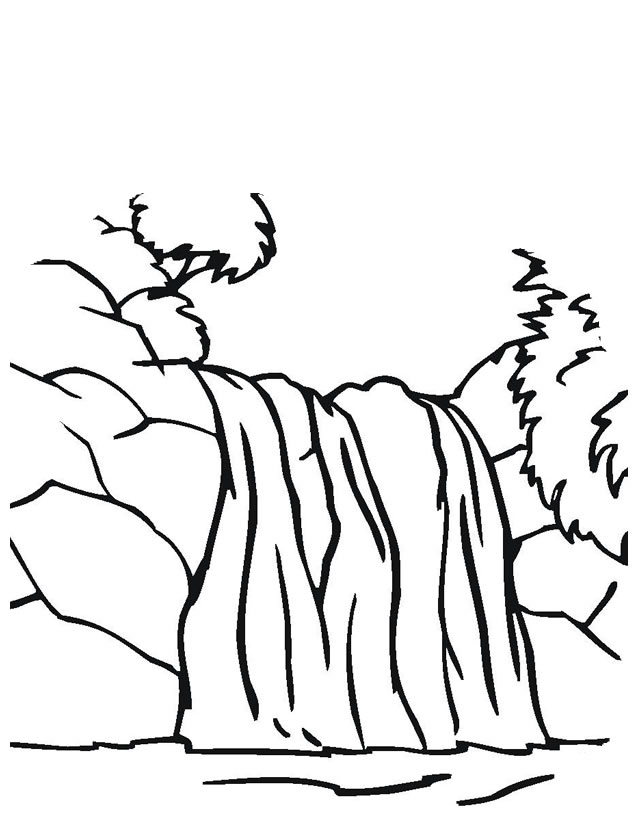 ぬりえページ: 滝 (自然) #159769 - 無料の印刷可能なぬりえページ