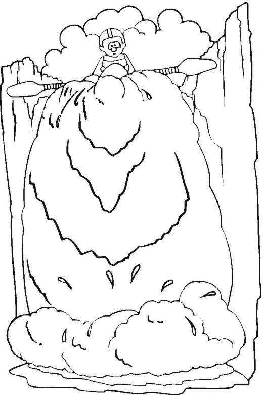 ぬりえページ: 滝 (自然) #159913 - 無料の印刷可能なぬりえページ