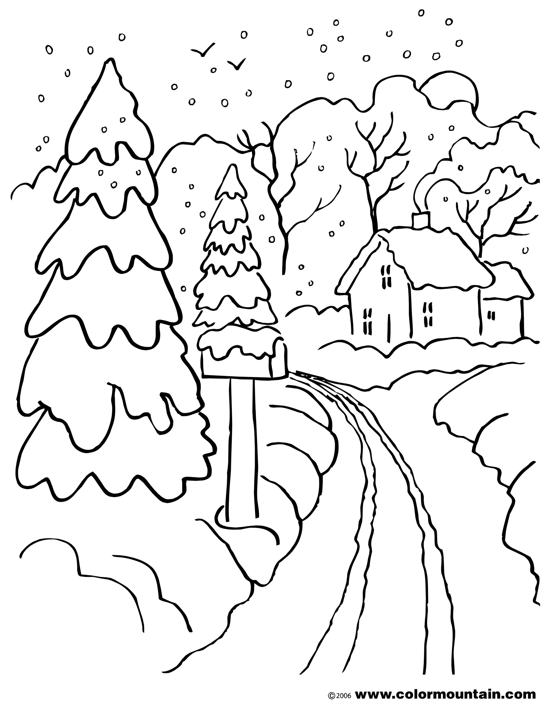 ぬりえページ: 冬季 (自然) #164512 - 無料の印刷可能なぬりえページ
