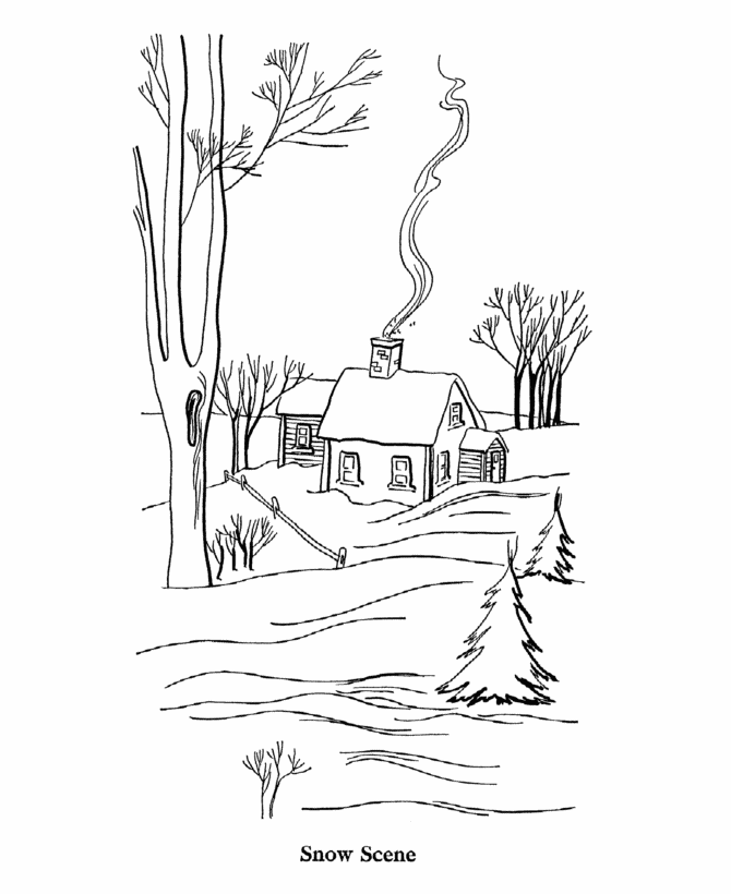 ぬりえページ: 冬季 (自然) #164568 - 無料の印刷可能なぬりえページ