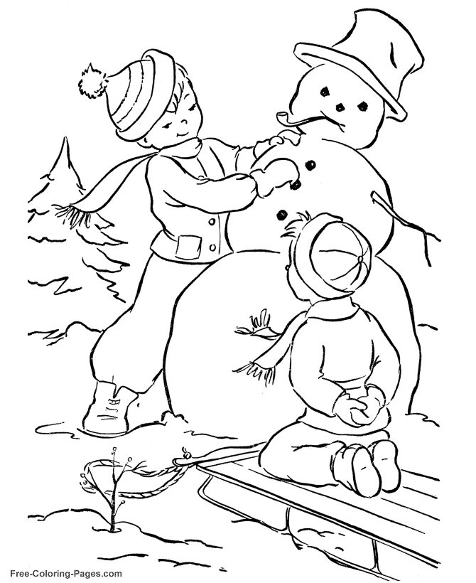 ぬりえページ: 冬季 (自然) #164651 - 無料の印刷可能なぬりえページ