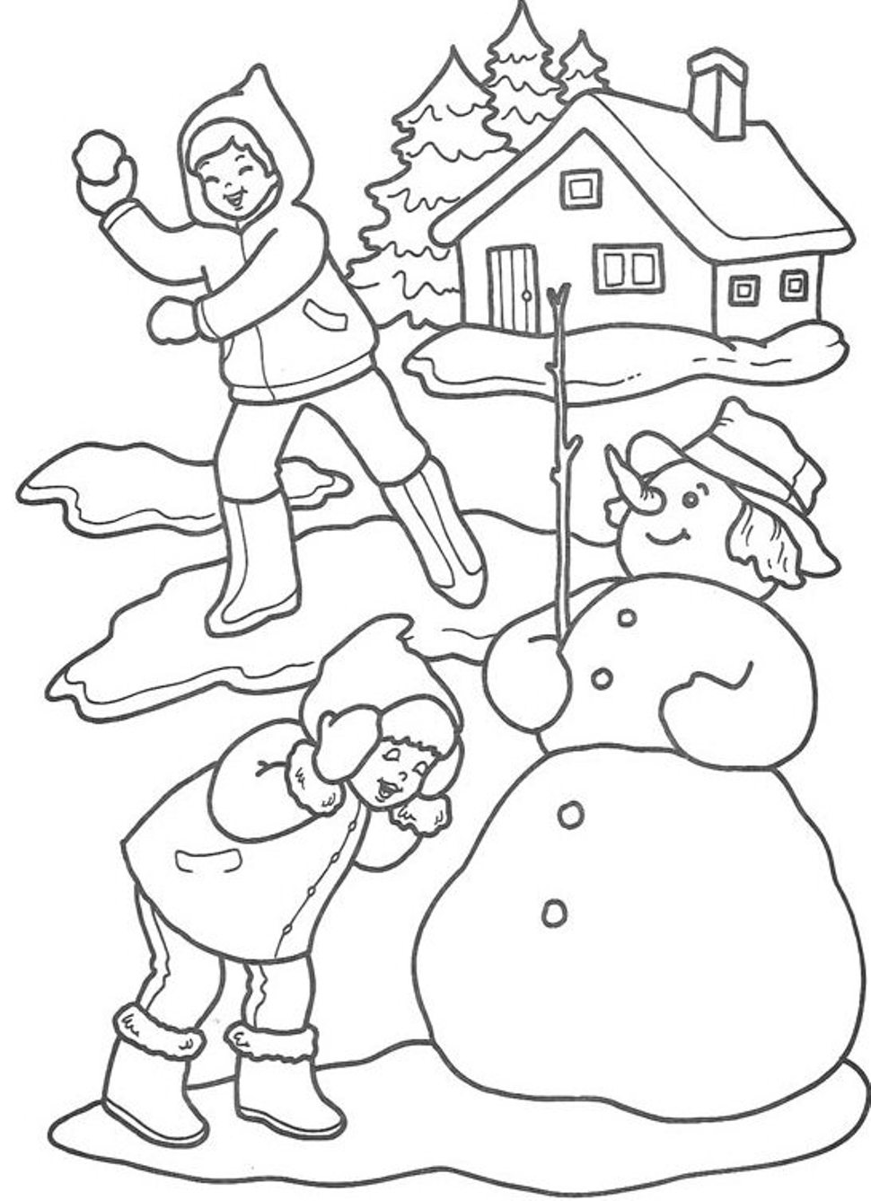 ぬりえページ: 冬季 (自然) #164672 - 無料の印刷可能なぬりえページ