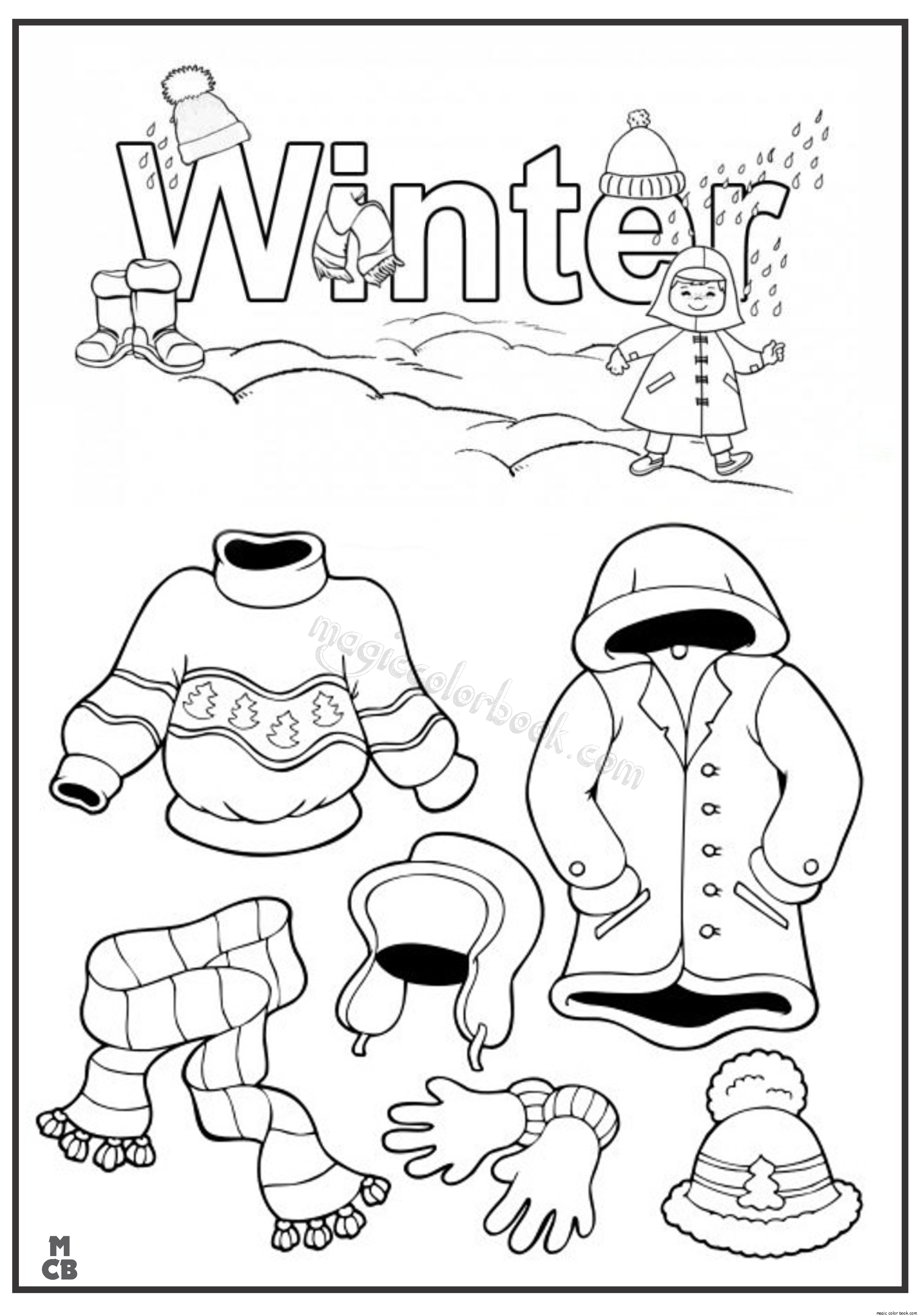 ぬりえページ: 冬季 (自然) #164723 - 無料の印刷可能なぬりえページ
