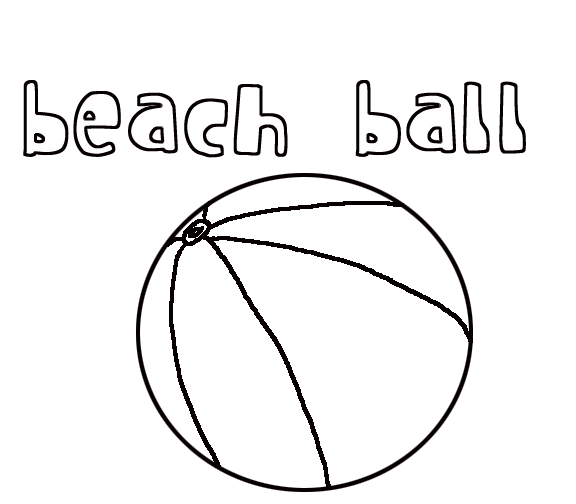 ぬりえページ: ビーチボール (オブジェクト) #169180 - 無料の印刷可能なぬりえページ