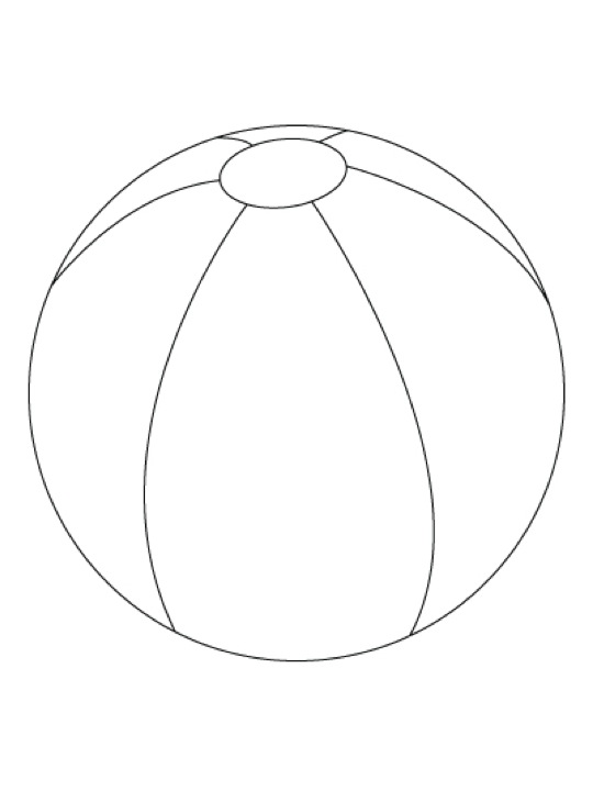 ぬりえページ: ビーチボール (オブジェクト) #169254 - 無料の印刷可能なぬりえページ