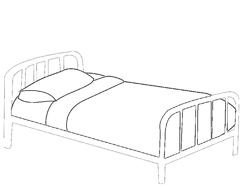 ぬりえページ: ベッド (オブジェクト) #167823 - 無料の印刷可能なぬりえページ