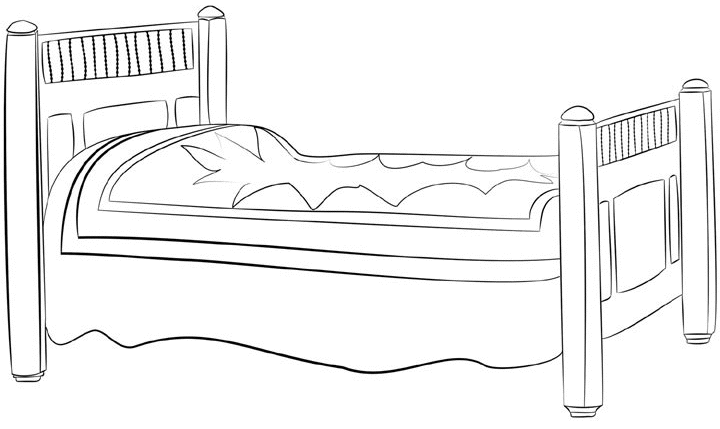 ぬりえページ: ベッド (オブジェクト) #167824 - 無料の印刷可能なぬりえページ
