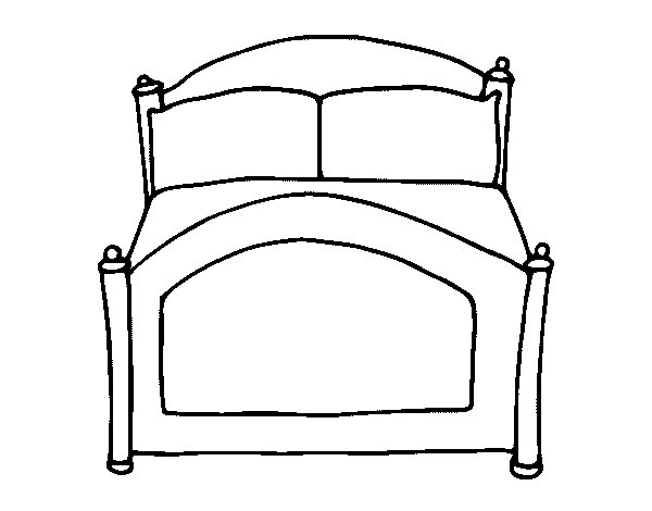 ぬりえページ: ベッド (オブジェクト) #167826 - 無料の印刷可能なぬりえページ