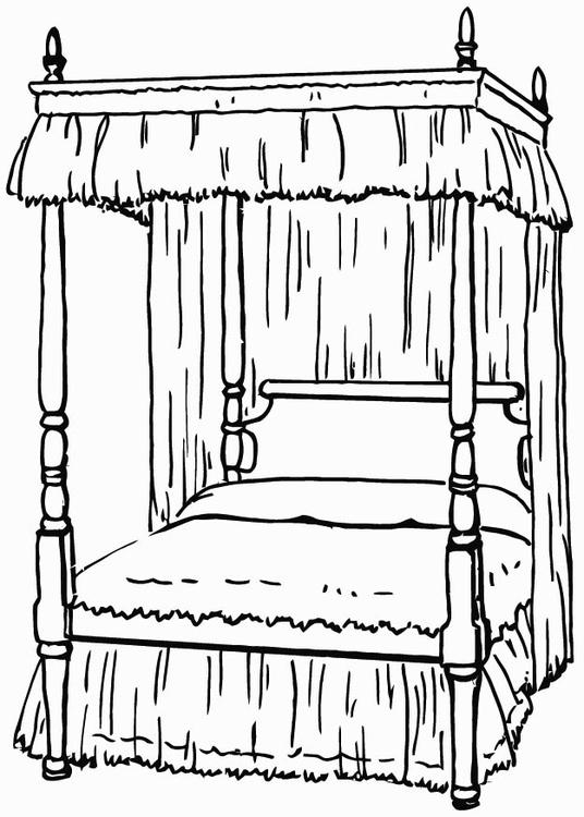 ぬりえページ: ベッド (オブジェクト) #167838 - 無料の印刷可能なぬりえページ