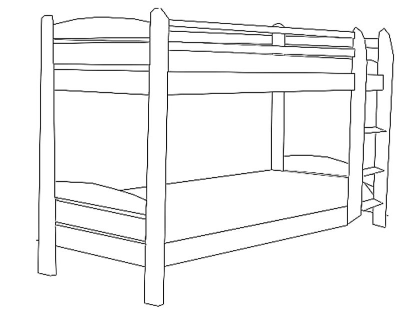 ぬりえページ: ベッド (オブジェクト) #167845 - 無料の印刷可能なぬりえページ
