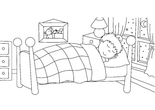 ぬりえページ: ベッド (オブジェクト) #168030 - 無料の印刷可能なぬりえページ