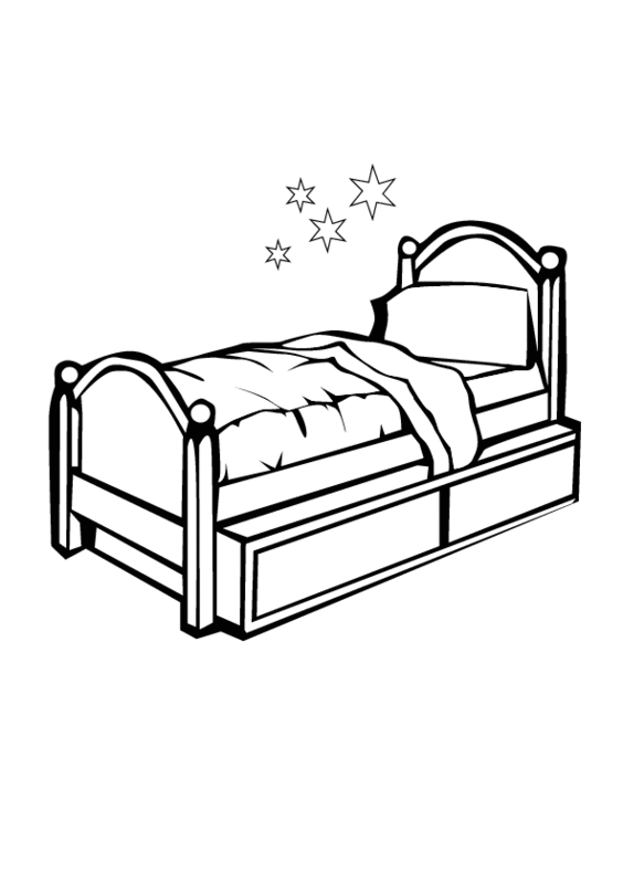 ぬりえページ: ベッド (オブジェクト) #168111 - 無料の印刷可能なぬりえページ