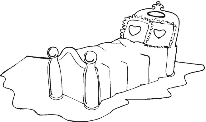 ぬりえページ: ベッド (オブジェクト) #168116 - 無料の印刷可能なぬりえページ