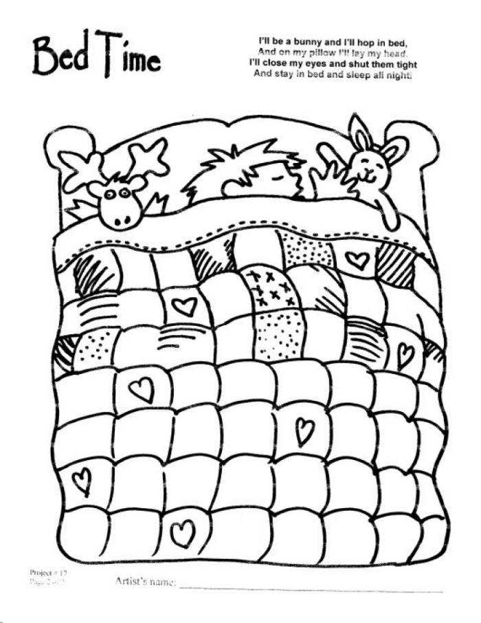 ぬりえページ: ベッド (オブジェクト) #168117 - 無料の印刷可能なぬりえページ