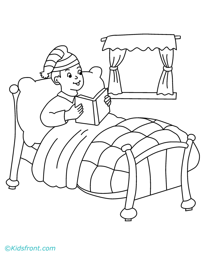 ぬりえページ: ベッド (オブジェクト) #168125 - 無料の印刷可能なぬりえページ