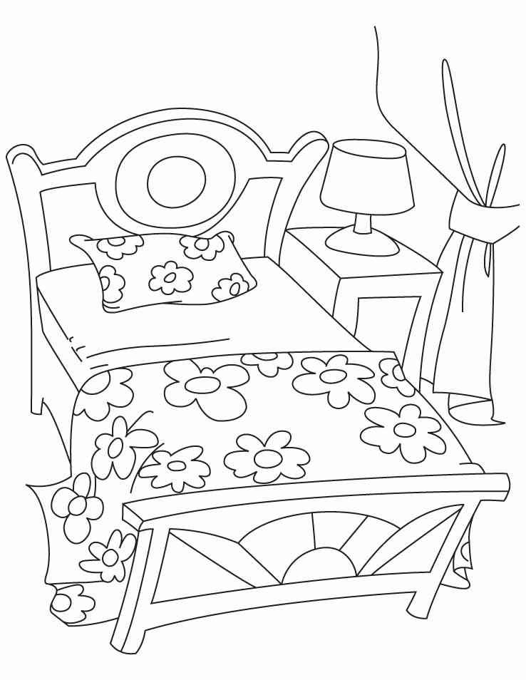 ぬりえページ: ベッド (オブジェクト) #168132 - 無料の印刷可能なぬりえページ